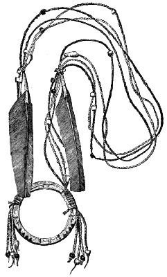 Fig. 436.—Four-strand medicine cord (Apache).