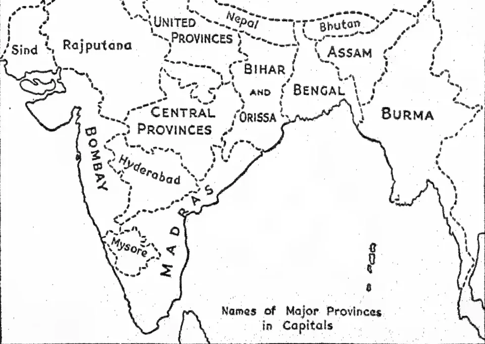 India — Political Divisions in 1935