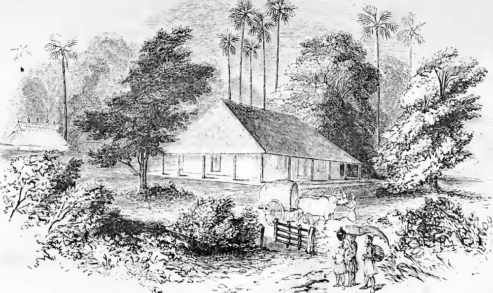 Village Chapel and School-house in Travancore