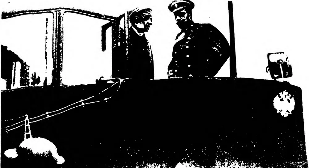 THE LAST PHOTOGRAPH OF NICHOLAS II AS CZAR. It shows him in his private aeroplane and was taken very shortly before his abdication.