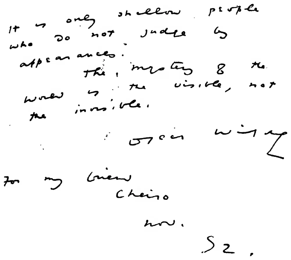 Oscar Wilde in the Visitors’ Book