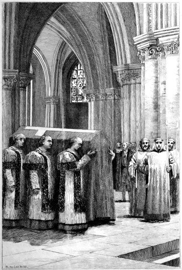 The Funeral of the Queen. Drawn and etched by R. de los Rios