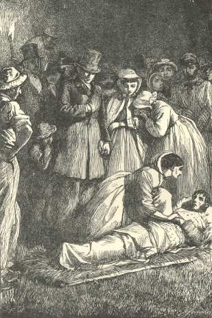 Stephen Blackpool recovered from the Old Hell Shaft. Illustration by Marcus Stone, Maurice Greiffenhagen or F. Walker
