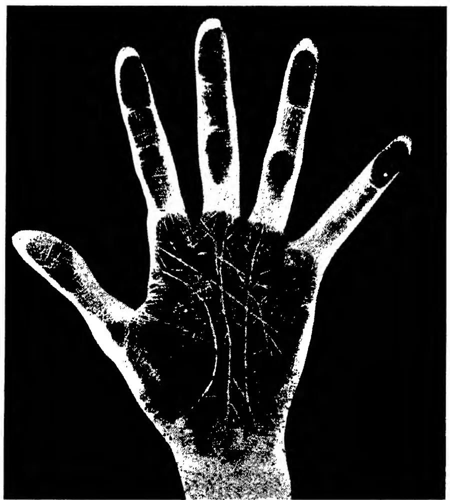Frontispiece: the hand of Sarah Bernhardt