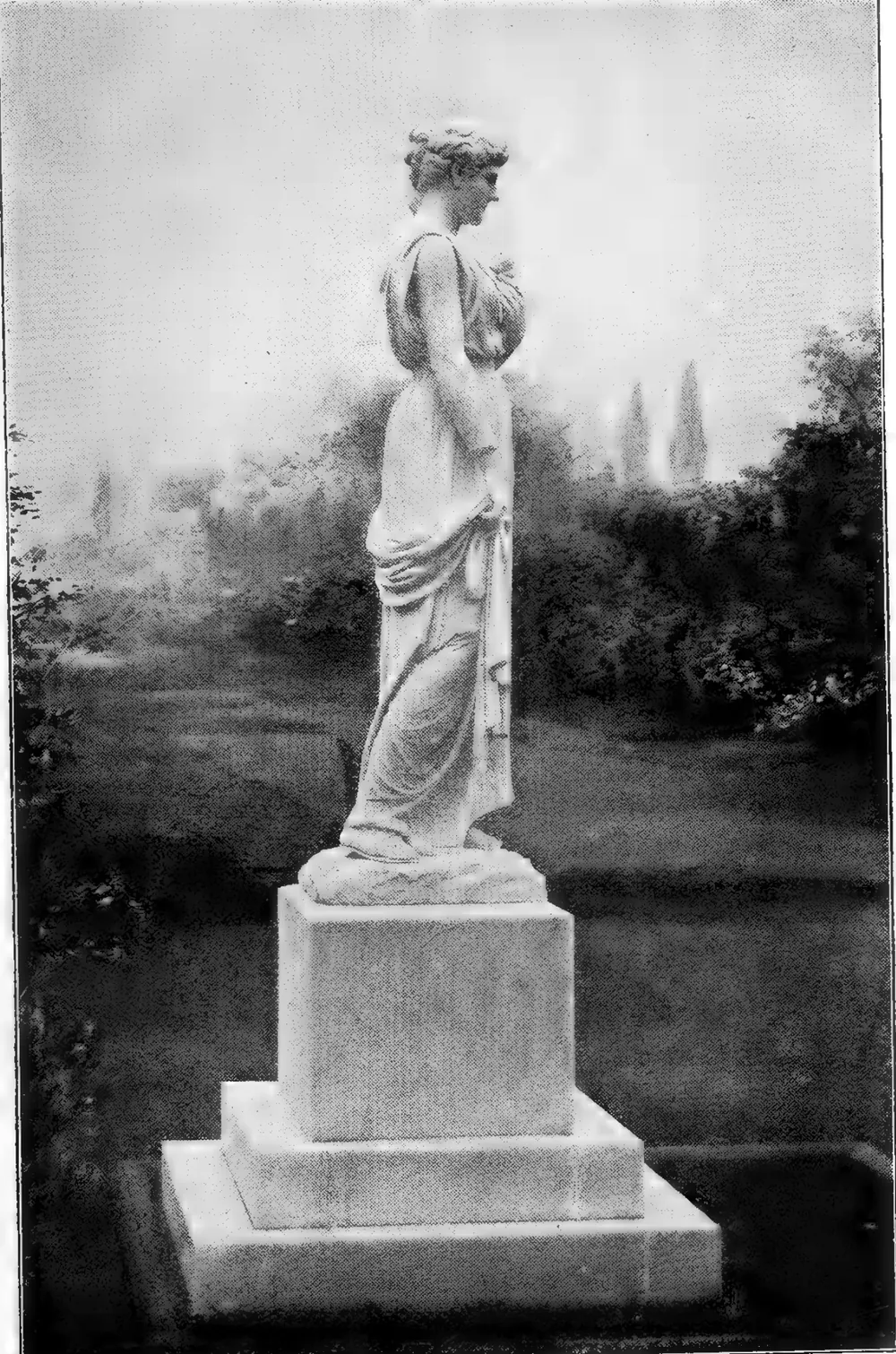 Statue executed by The Carrara Marble Works, Regent St., W. — BLANCHE ROOSEVELT’S TOMB IN BROMPTON CEMETERY