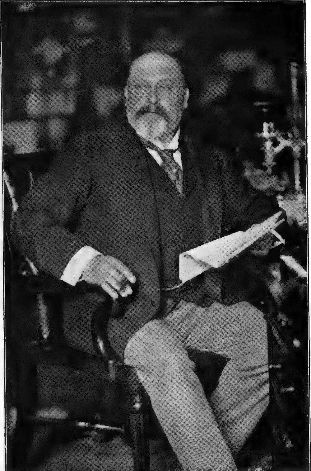 The Late King Edward VII in His Library at Marlborough House