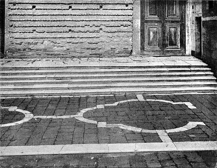 Pavement in front of San Lorenzo, Venice.