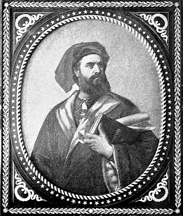 Mosaic Portrait of Marco Polo at Genoa.