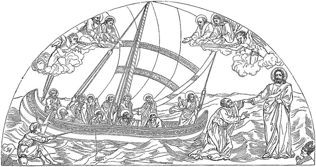 The Double or Latin Rudder, as shown in the Navicella of Giotto. (From Eastlake.)