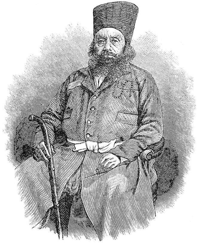 H. H. Agha Khán Meheláti, late Representative of the Old Man of the Mountain.
