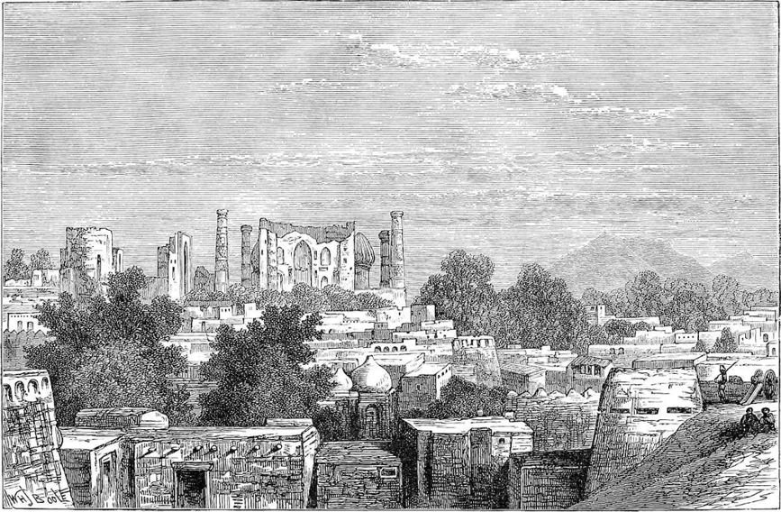 View of Samarcand. (From a sketch by Mr. Ivanoff.)