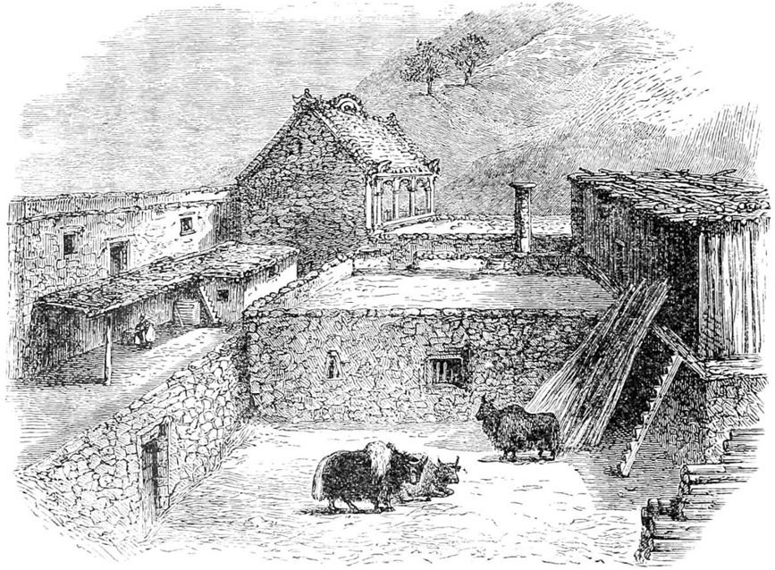 Village of Eastern Tibet on Sze-ch’wan Frontier. (From Cooper.)