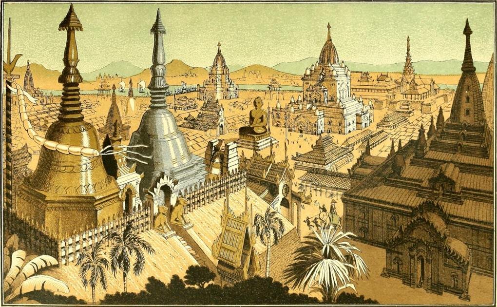 THE CITY OF MIEN WITH THE GOLD AND SILVER TOWERS