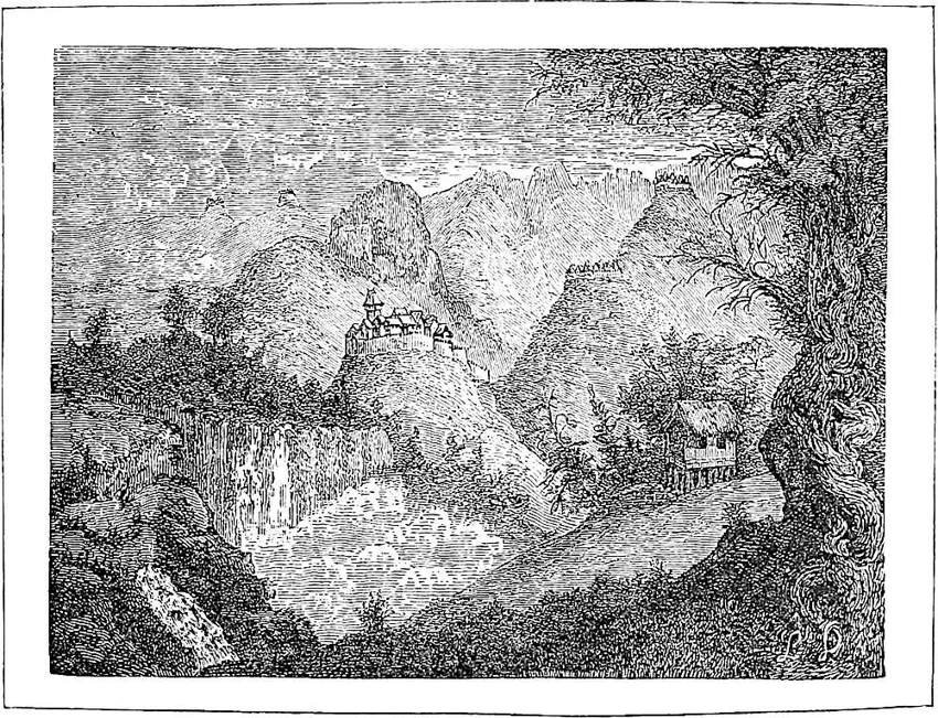Fortified Villages on Western frontier of Kweichau. (From Garnier.)