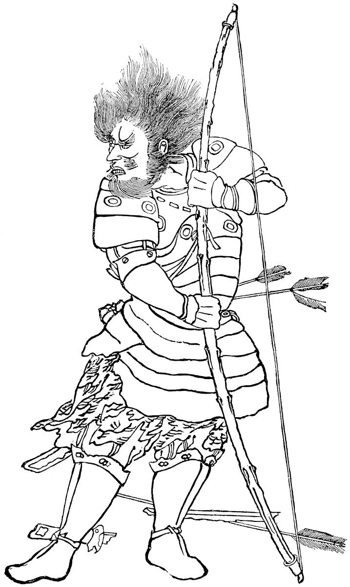 Ancient Japanese Archer. (From a Native Drawing.)