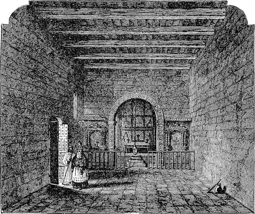 Interior of Syrian Church at Kötteiyam in Travancore. (From “Life of Bp. D. Wilson.”)