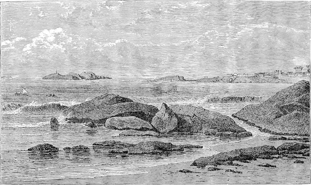Cape Comorin. (From a sketch by Mr. Foote, of the Geological Survey of India.)