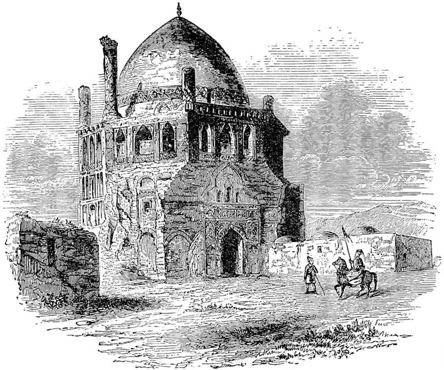 Tomb of Oljaïtu Khan, the brother of Polo’s “Casan,” at Sultaniah. (From Fergusson.)