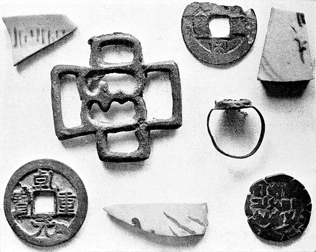 Some of the objects found by Dr. M. A. Stein in Central Asia.