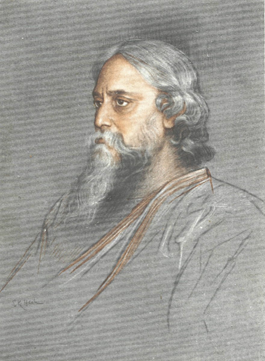 Rabindranath Tagore, from the portrait in colours by Sasi Kumar Hesh