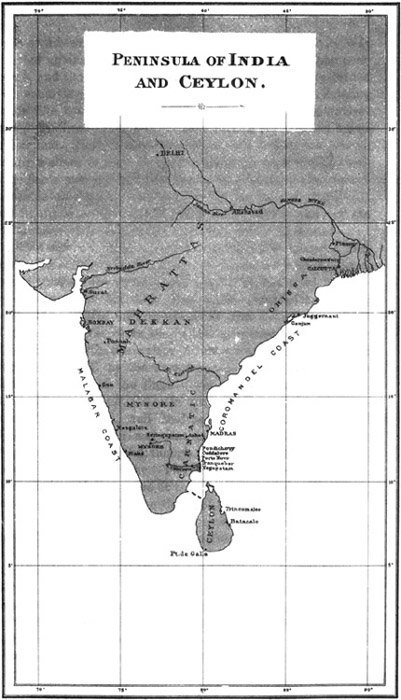 Peninsula of India and Ceylon.
