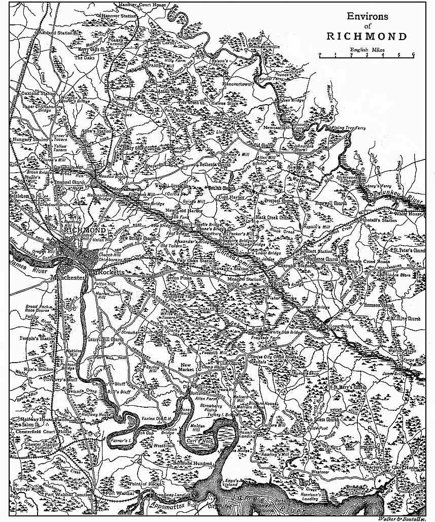 Map of The Environs of Richmond