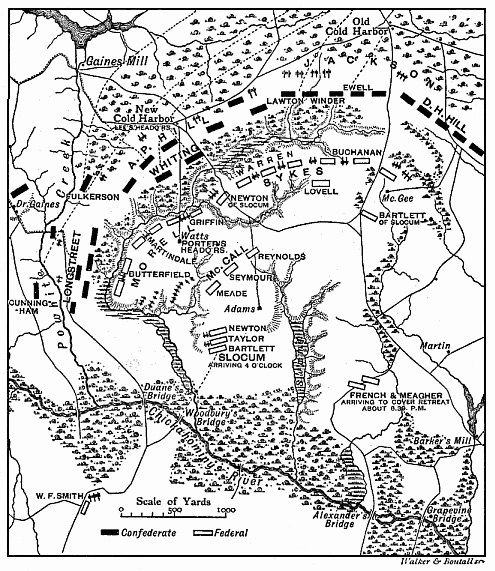 Map of the Battle of Gaines’ Mill