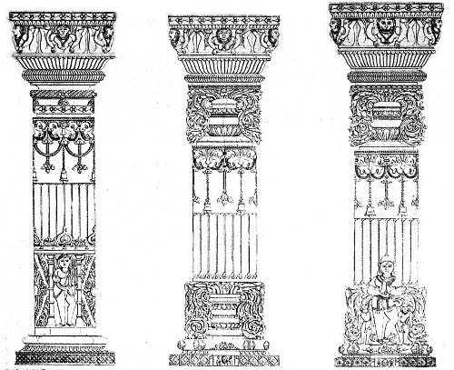 COLUMNS OF TEMPLES AT CHANDRĀVATI.