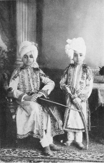 THE LATE MAHĀRĀJA SIR SUMER SINGH, OF JODHPUR ( b. 1901; d. 1918), AND HIS BROTHER, THE PRESENT MAHĀRĀJA UMMED SINGH ( b