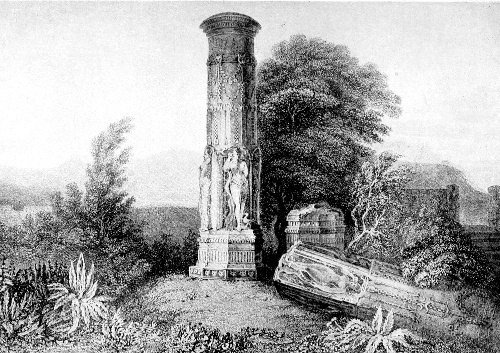REMAINS OF AN ANCIENT TEMPLE AT BAROLLI. Near the Chambal.