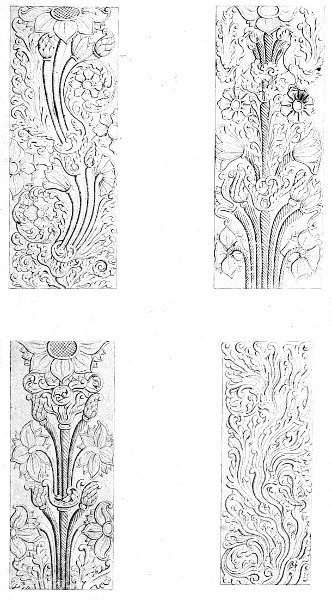 SCULPTURED FOLIAGE IN CHANDRAVATI TEMPLE.