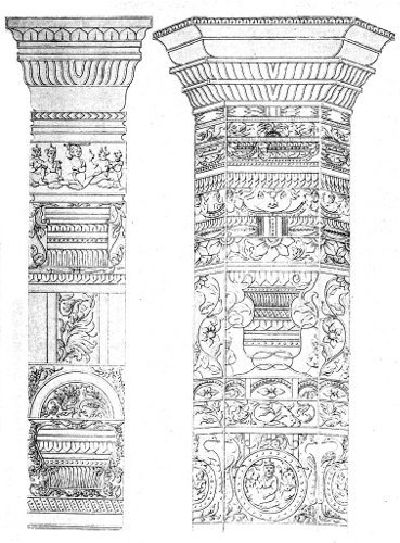 COLUMNS IN THE FORTRESS OF CHITOR.