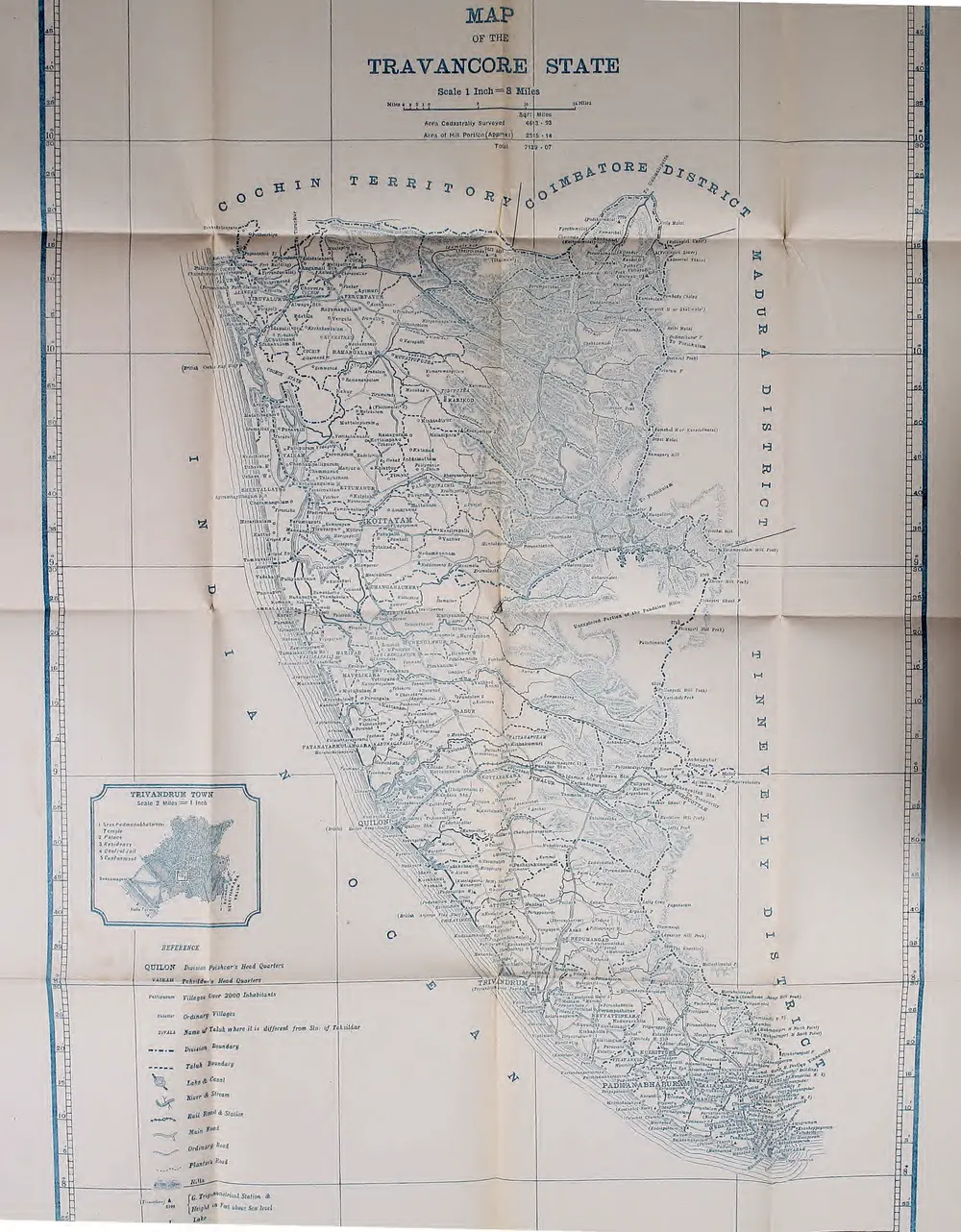 Map of the Travancore State (1906)