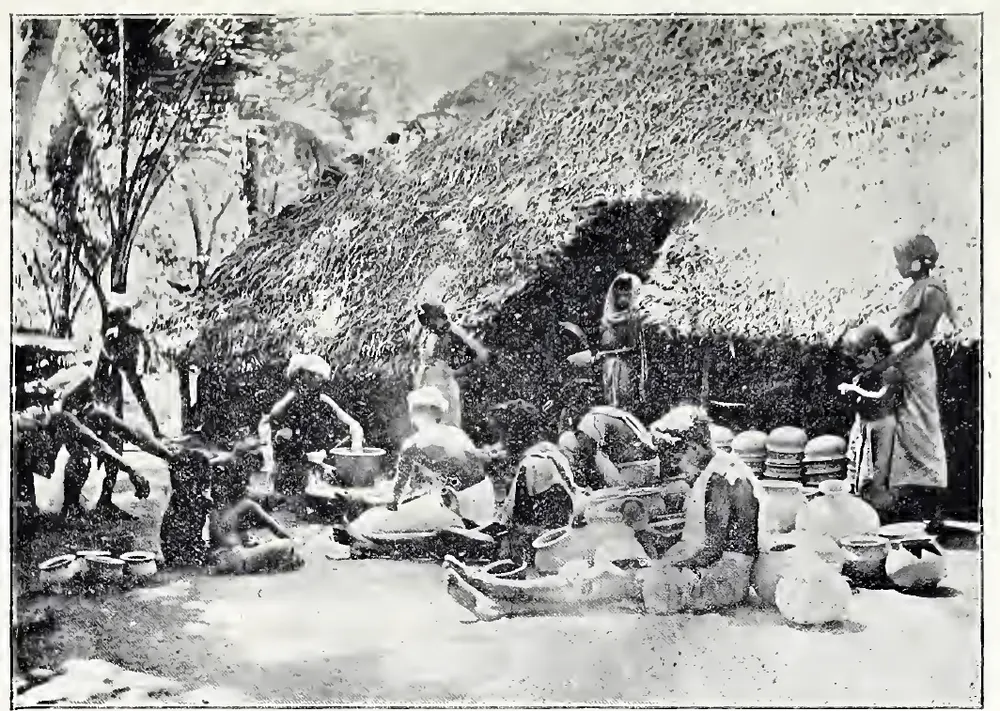 Potters at work.