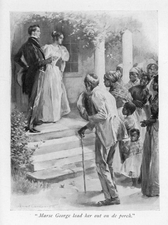 "Marse George lead her out on de porch."