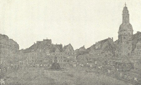 Sketch of town square, Leipzig?