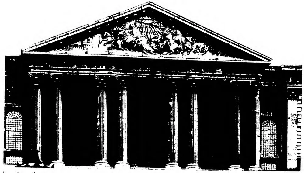 The West Pediment of St. Paul’s Cathedral, showing the Sun at its highest point in the constellation of Gemini—the Zodiacal Sign ruling London