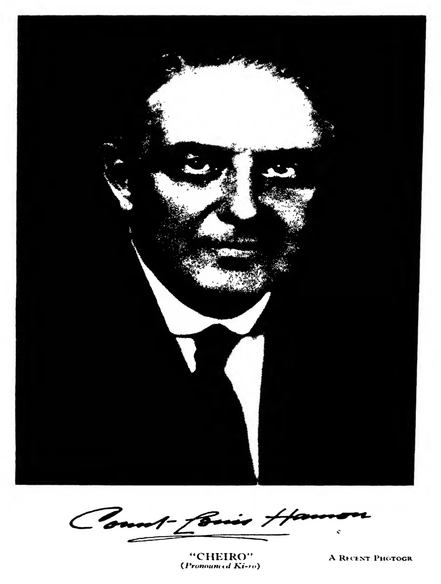 Frontispiece photograph of Cheiro (Count Louis Hamon), with his signature